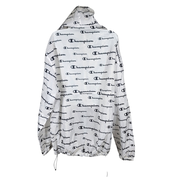 CHAMPION ALL-OVER PRINT HOODED WINDBREAKER JACKET - Picture 2 of 11